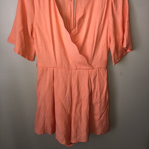 Coral Scalloped Romper - Picture 5 of 5